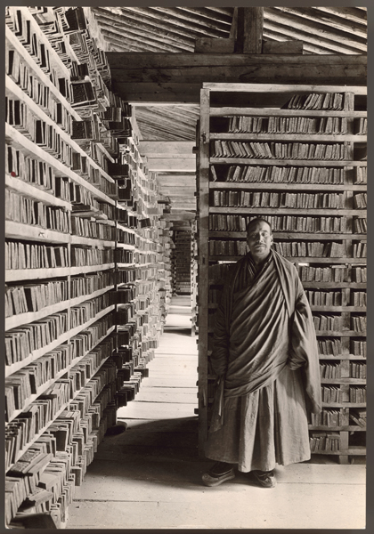 Monaco tibetano in biblioteca