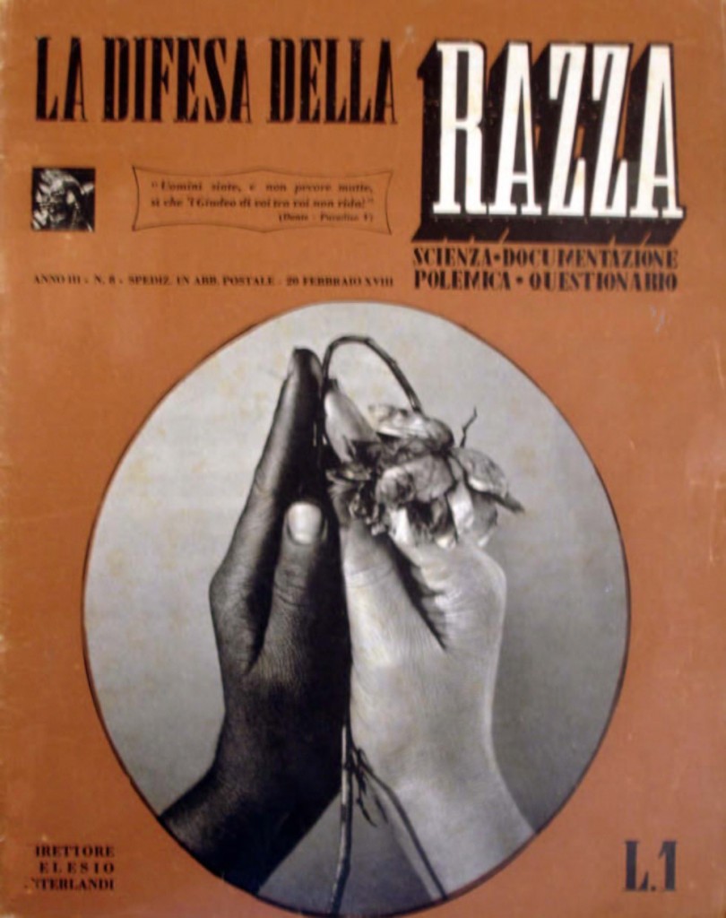  Copertina di «La difesa della razza», a. IV, n. 3, 20 febbraio 1940
