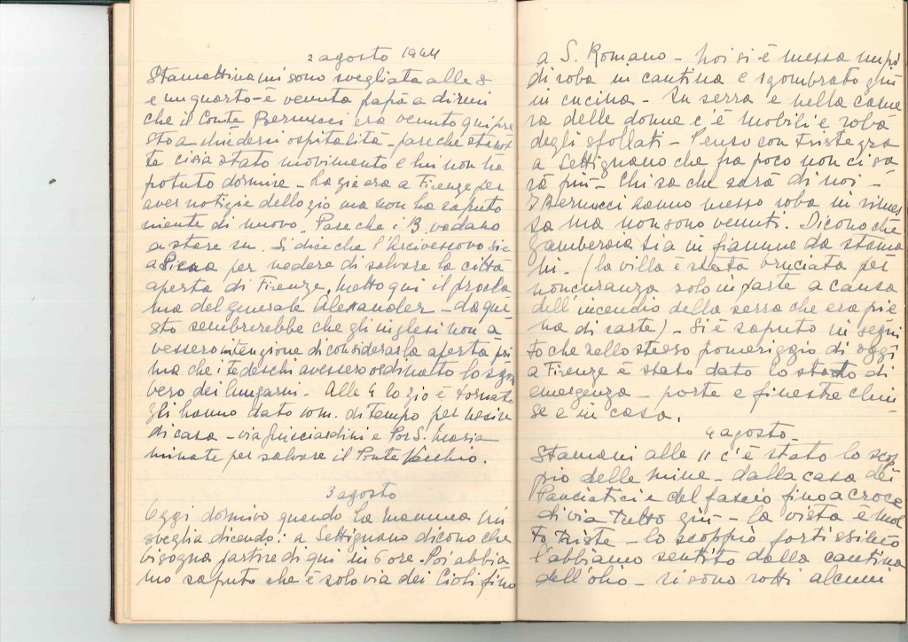 Pagine del diario di Maria Vittoria Ruta (1944).